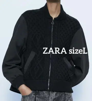 sizeL ZARA 이소재 절개 봄버 자켓 블루종