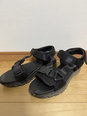 블랙 샌들 통굽 남성용