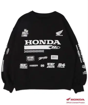WEGO 별주 Honda 풀오버 빅 맨투맨 여성용 남성용