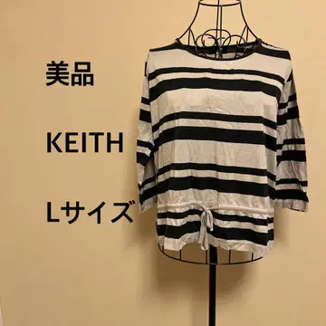 [ 새상품급 ] KEITH/여성용/7부 소매/상의/베이지/블랙/