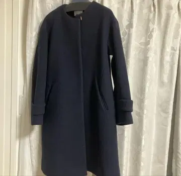 소프트 멜톤 A라인 코트 그린 라벨 릴랙싱
