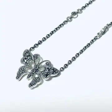ANNA SUI 나비 모티브 실버 목걸이