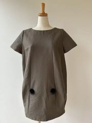 새상품급 near.nippon 가을 상품 퍼 부착 롱 티셔츠 니아니폰