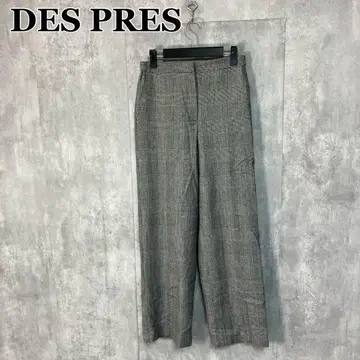 DES PRES 울 플란넬 스트레치 세미 와이드 팬츠 36