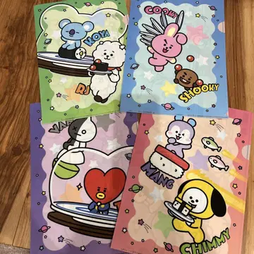 쿠라스시 BT21 클리어 파일 4종 세트