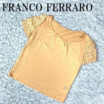 FRANCO FERRARO 소매 레이스 티셔츠 오렌지 2 B3027
