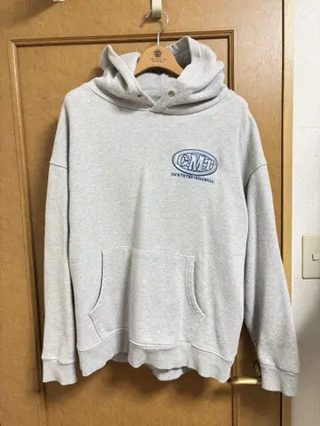 CMT 그레이 후드 부착 후드티