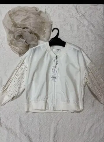 화이트 레이스업 자켓 택 포함 새상품