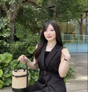 SENEE 더블 자켓 베스트 블랙
