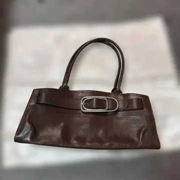 FURLA 브라운 가죽 벨트 핸드백