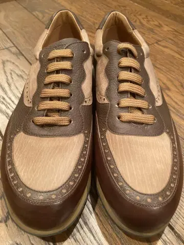 MORESCHI 모레스키 테크노 레더 드레스 스니커즈 26cm