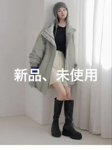 [ 새상품/미사용 ] LOWRYS FARM 몬스터 코트 다운 라이트 카키
