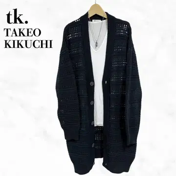 tk.TAKEO KIKUCHI 니트 가디건 네이비 컬러 니트 아우터