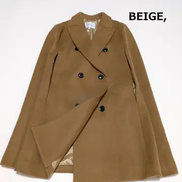 23년 AW BEIGE 베이지 울 케이프 판초 카멜 2/S