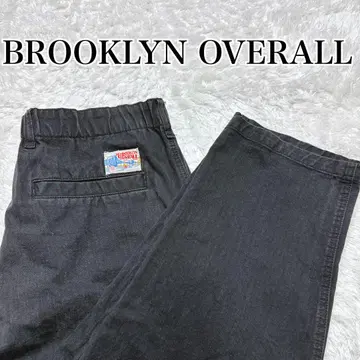 레어 상태 좋음 BROOKLYN OVERALL 블랙 데님 이지 팬츠