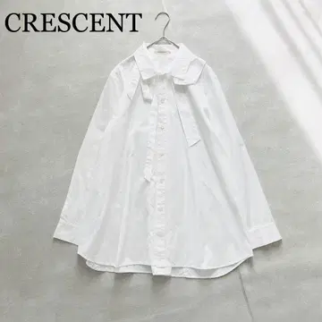 2461A 새상품급 크레센트 보타이 리본 셔츠 블라우스 긴팔