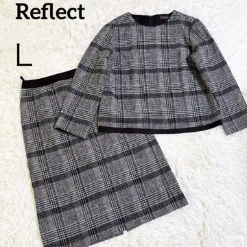 리플렉트 트위디 글렌 셋업 노카라 L 실크 혼방 울