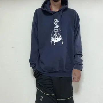Ready Steady Go! 프린트 풀오버 후드티 90s 00s