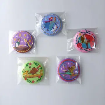 디즈니 자수 캔 배지 5개 세트