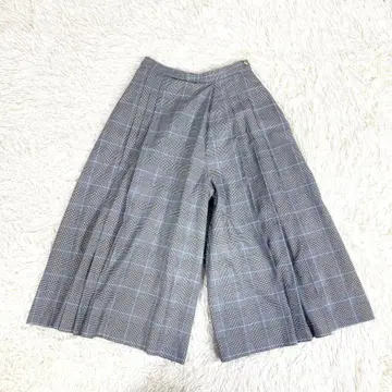 anysis (M) 가우초 팬츠 와이드 팬츠 체크 무늬