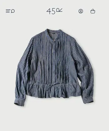 45R45rpm 인도 카디 셔츠 데님 턱 블라우스