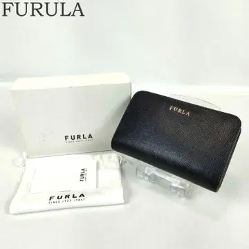 양품 FURLA 훌라 이단 접이식 지갑 컴팩트 월렛 네이비 계열