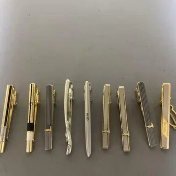 골드 메탈 소재 넥타이핀 9개 세트