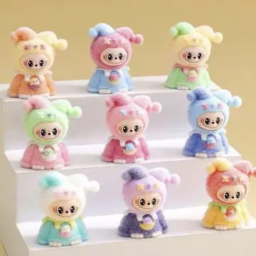 러브브 미니 피규어 9체 세트 LABUBU 마스코트 입상 플로키