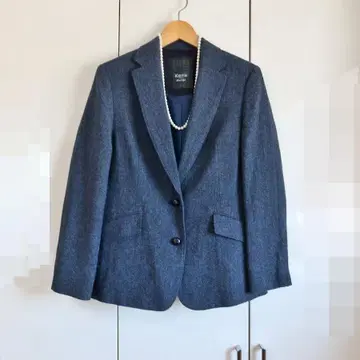 새상품급 키이스 요크셔 트위드 자켓 size40 라이트 블루