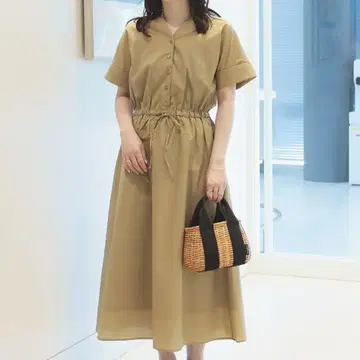 [ BEAMS HEART ] 스키퍼 드로스트 원피스 베이지