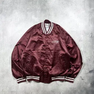 80s Chalk Line 'DU PONT' Satin Jacket