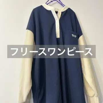 TOWN CRAFT 플리스 원피스 네이비