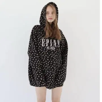 EPINE Paris hoodie 꽃무늬 후드티 블랙