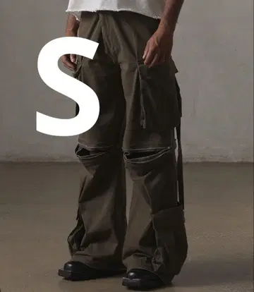 [ 완판템 ] GRANCY 지퍼 디자인 카고 팬츠 카키 S 사이즈