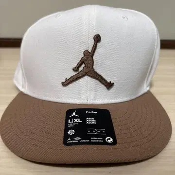 Jordan 프로 캡 화이트/브라운 L/XL 미사용