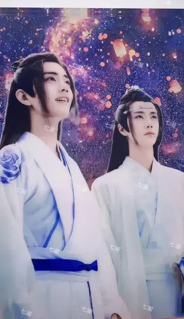진정령 위무선 남망기 샤오잔 왕이보 대형 아크릴 유사장 2점
