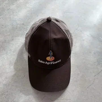 Rabo Agrifinance 기업 로고 메쉬 캡 브라운 x 베이지