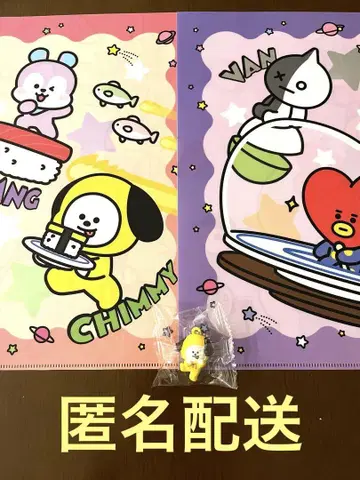 쿠라스시 BT21 오리지널 피규어 CHIMMY 클리어 파일 2장