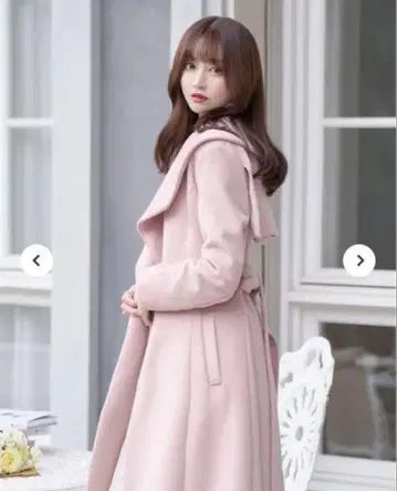 emiriawiz 빅 칼라 코트 핑크