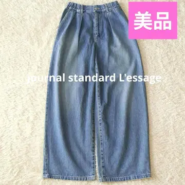 새상품급 저널 스탠다드 레사주 앤티크 데님 개더턱 팬츠