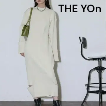 새상품급 더욘 THE YOn 슬래시 헴 와이드 커프 리브 니트 원피스