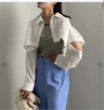 Ameri 2WAY HEM DEFORMATION SHORT SHIRT