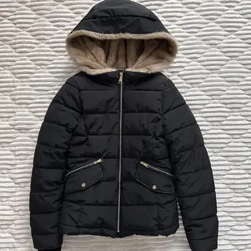 [ 새상품급 ] ZARA 후드 부착 다운 자켓 블랙