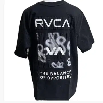 RVCA 그래픽 백프린트 T셔츠 블랙 M 사이즈