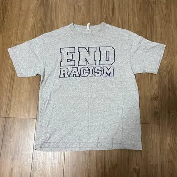 END RACISM 티셔츠 M 사이즈 그레이