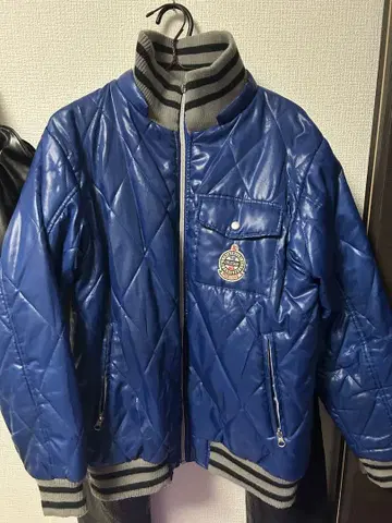 OverHead 파랑 퀼팅 자켓