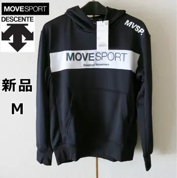 새상품 DESCENTE MOVESPORT 후드티 M 데상트 블랙