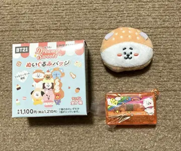 BT21 RJ 인형 배지 카세트 테이프 참