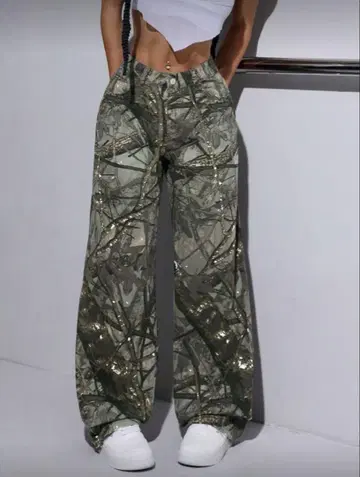 SHEIN 트리 패턴 데님
