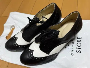 신발 레이스업 윙팁 바이컬러 슈즈 23-24cm M 사이즈